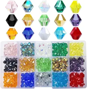 Cm-sp-02 Chengmu 8mm Bicone Glass Beads For Jewelry Making 375pcs