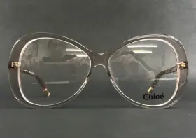 56-13-140 Chlo Ch0011o Chloe Eyeglasses Frame 002 Transparent Pink Butterfly Full Rim