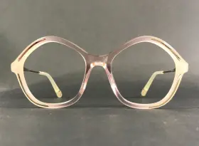 52-18-140 Chlo Ch0062o Chloe Eyeglasses Frames 002 Transparent Nude Pink Gold Round