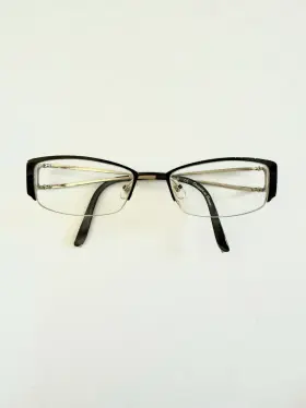 Cl1209 Chlo Chloe Glasses Frames Half Rimless Metal 51mm Brown/gold Lv44 Vintage Y2k