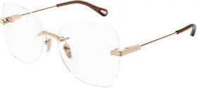Ch0136o Chloe New Eyeglasses 002 Gold 100% Authentic