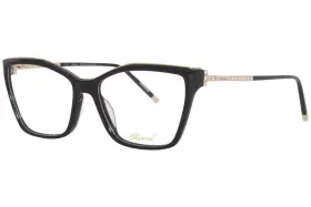Vch321s Chopard Vch321 0blk Titanium Eyeglasses Frame Womens Black Full Rim 56mm