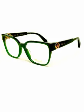 Vch324s Chopard 324s 0d80 Green With Gold Eyeglasses Size 55mm Authentic