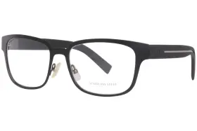 Dior0192 Christian Dior Homme Mca Eyeglasses Mens Matte Black Full Rim Optical Frame 55mm
