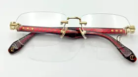 Christian Louboutin Lb5021 Eyeglass Frames 032 Gold Rectangle Rimless 56-16-145