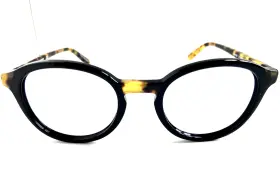 49-21-140 Cinzia 5091 Cin 5082 Black 49mm Round Mens Womens Eyeglasses Frame