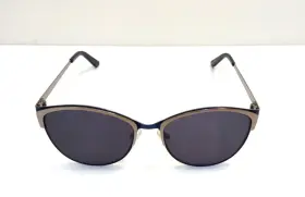 Cla-18-29 Claire Eyeglasses Frames Only Gun Blue Stone 55 16-135