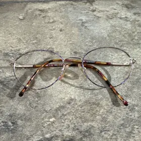 50-18-135-38 Clearvision Cv Mimi Lilac Mix Women S Round Metal Eyeglasses Frames
