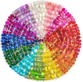 Cl0075 Cludoo Large Hole Glass Beads For Jewelry Making 224pcs 13 Colors