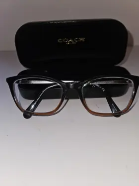 6107 Coach 5475 Eyeglasses Hc Black Amber Glitter Frame 54-17 140 Case Included