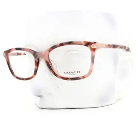 6219u Coach Eyeglasses Hc 5528 Glasses Rose Pearl Pink Tortoise 51mm No Case