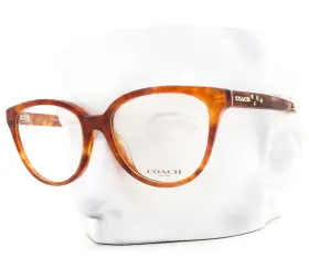 6234u Coach Eyeglasses Hc 5774 Glasses Caramel Brown Tortoise 53mm With Case