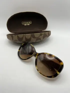 58-15-135 Coach 8040b Hc L030 Keri 5047/13 Spotty Tortoise Sunglasses Clam Case