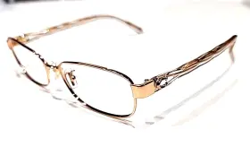Hc5138 Coach 9406 Rose Gold Metal Rectangular Eyeglasses 55-17 140