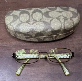49-17-130 Coach Hc5006 Petite Eyeglasses Frame And Case Summer 9039 Golden Brown