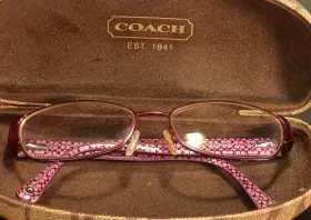 53-15-135 Coach Hc5018 New York Rose 9070 Purple Designer Eyeglass Frame And Case
