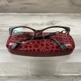 Coach Hc5063 5271 Kitty Womens Burgundy/gold Cat Eye Eyeglasses Frames 51/16