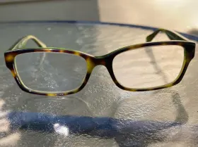 Coach Hc6040 Brown Green Tortoise Rectangular Glasses Brooklyn Hc 6040 5117 52 16 135