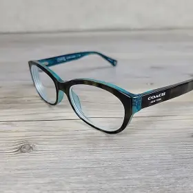 Hc6041 Coach Eyeglasses Kristin 5116 Dark Tortoise Teal Cat Eye Frames Only