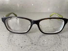 54-16-140 Coach Hc6052 Fannie Eyeglass Dark Tortoise/green Sig C Frame Only