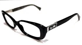 Coach Hc6063 5261 Elizabeth Black Rectangular Eyeglasses 51-15 135 Cart Buggy