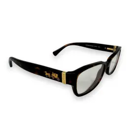 Hc6078 Coach Dark Tortoise Rectangle Womens 52/16/135 Eyeglasses Frames Only