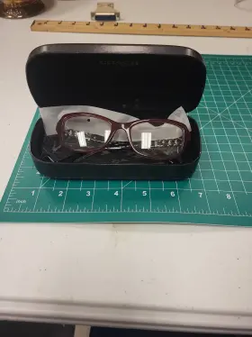 52-16-135 Coach Hc6079q Black Cherry Eyeglasses 5101 Frame Designer Case