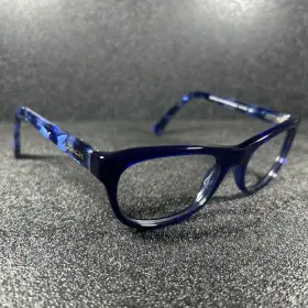 51-18-135 Coach Hc6081 5349 Eyeglasses Navy Blue Black Mosaic Authentic