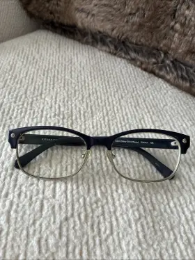 53-17-135 Coach Hc6098 Womens Eyeglasses S 5433 Navy Silver/navy Frames Only