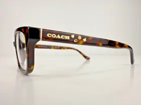 52-17-140 Coach Hc6233u New 5120 Dark Tortoise And Gold Eyeglass Frames Authentic