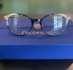 Ccs200 Coco Song Col 1 Blue/teal 24k Gold Inserts. 51mm Womens Eyeglasses