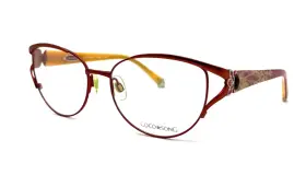 Coco Song Cv098 New Smile Shadow Col.4 Red On Yellow Authentic Eyeglasses 53-16