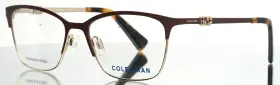 51-16-135 Cole Haan Ch5009 210 Brown Gold Womens Semi Cat Eye Eyeglasses B 36