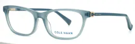 51-16-135 Cole Haan Ch5034 415 Milky Teal Bue Womens Semi Cat Eye Eyeglasses