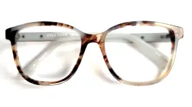 53-16-135 Cole Haan Ch5043 210 Brown Tortoise Blue Full Rim Eyeglasses Frame