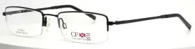 52-19-145 Concept Flex Cx7170 Plus Bk Black Mens Rectangle Half Rim Eyeglasses