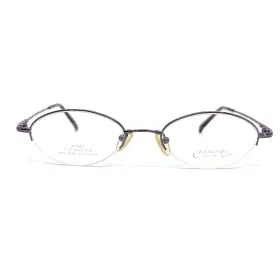Co-4302 Contempo Lavender Eyeglasses Purple Round Half Rim 52-18 140 Mm
