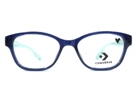 49-16-135 Converse Cv5053y Kids Eyeglasses Frames 410 Blue Cat Eye Full Rim