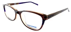Q032 Converse Uf Brown Oval Purple Tips Eyeglasses Frame 51-16 135 New