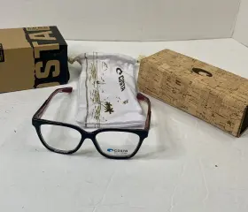 06a8016 Costa Del Mar New Black Smoke Crystal Frames Italy Made Eyeglasses 135mm