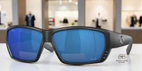 6s7008-304 Costa Del Mar 6s7008 304 Tuna Alley Black Blu C-mate 2.00 62mm Mens Sunglasses