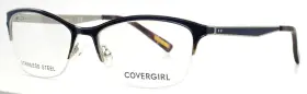 Cover Girl Cg0543 Covergirl 091 Navy Silver Womens Half Rim Eyeglasses 54-18-140