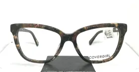 Covergirl Cg0555 Nwt Cover Girl Brown Cat Eye Frames Eyewear Full Rim Tortoise Shell Type Pattern