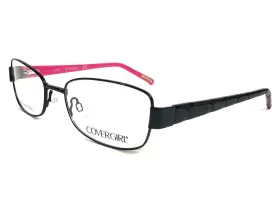 54-18-135 Covergirl Cg0881 Eyeglasses Frames 001 Black Pink Rectangle Wire Rim