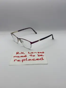 52-17-135 Covergirl Cg3953 Womens Eyeglasses Frames Semi-rimless Purple Gold