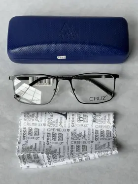 54-18-140 Cruz By A&a 841356075331 Optical Model I-355 Eyeglasses Titanium Black Frames