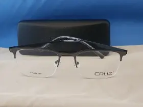 52-20-145 Cruz I-595 New Mens Eyeglass Frame I 595 Gray Titanium Semi-rimless
