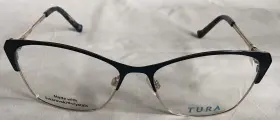 53-15-140 Crystal R591 Tura Women S Swarovski Crystals Eyeglasses Navy Frame Nwot