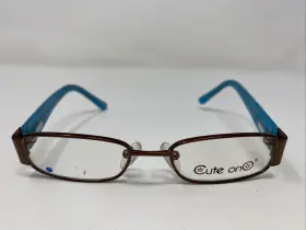 46-16-125 Cute Ono Oc109 Brown Brown/blue Metal Full Rim Eyeglasses Frame Yg78
