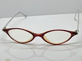 Cr0207 Cynthia Rowley Cr Eyeglasses Frames Only Red And Metal Cat Eye 48 16 140